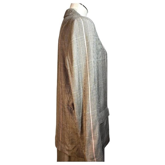 Vintage J Gallery Womens 2 Piece Suit Rayon Linen Size 7/8 One Button Jacket - Picture 3 of 11